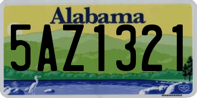 AL license plate 5AZ1321