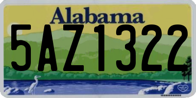AL license plate 5AZ1322