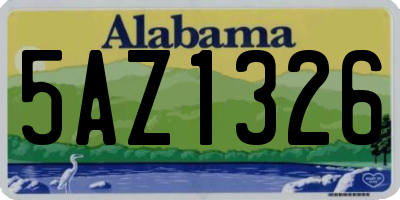 AL license plate 5AZ1326
