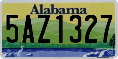 AL license plate 5AZ1327