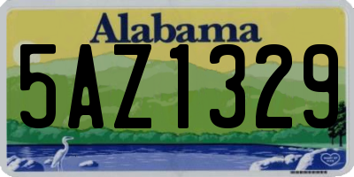 AL license plate 5AZ1329
