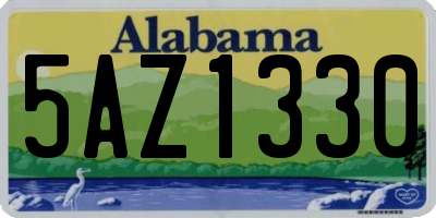AL license plate 5AZ1330