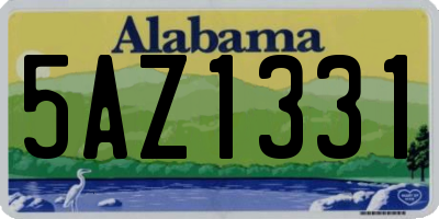 AL license plate 5AZ1331