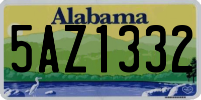 AL license plate 5AZ1332
