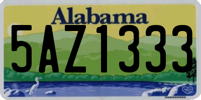 AL license plate 5AZ1333