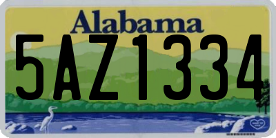 AL license plate 5AZ1334