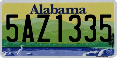AL license plate 5AZ1335