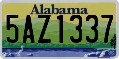 AL license plate 5AZ1337