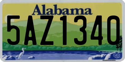 AL license plate 5AZ1340