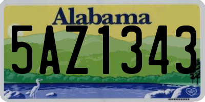 AL license plate 5AZ1343