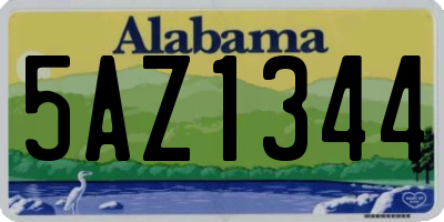 AL license plate 5AZ1344