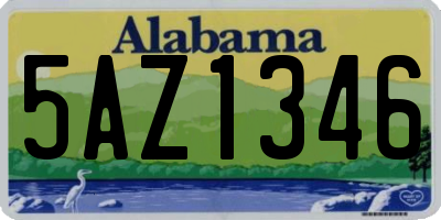 AL license plate 5AZ1346
