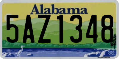 AL license plate 5AZ1348