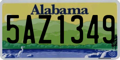 AL license plate 5AZ1349
