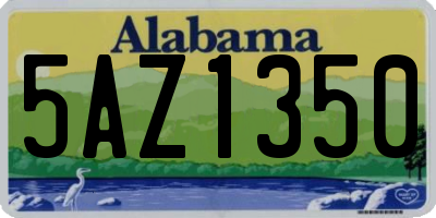 AL license plate 5AZ1350