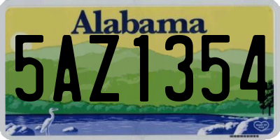 AL license plate 5AZ1354