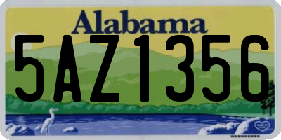 AL license plate 5AZ1356