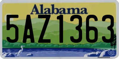 AL license plate 5AZ1363
