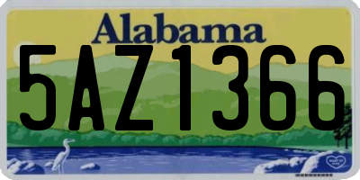 AL license plate 5AZ1366