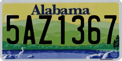 AL license plate 5AZ1367