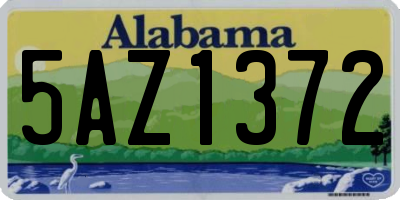 AL license plate 5AZ1372