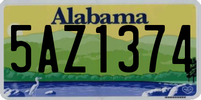 AL license plate 5AZ1374