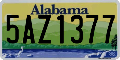 AL license plate 5AZ1377
