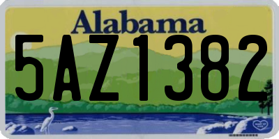 AL license plate 5AZ1382
