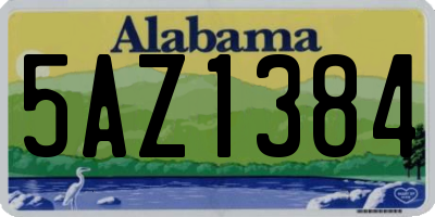 AL license plate 5AZ1384