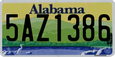AL license plate 5AZ1386