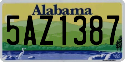 AL license plate 5AZ1387