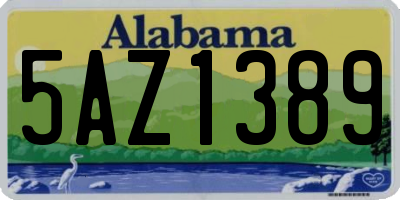 AL license plate 5AZ1389