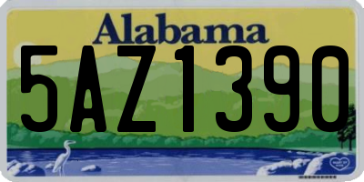 AL license plate 5AZ1390