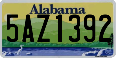 AL license plate 5AZ1392