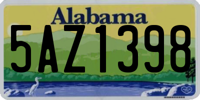 AL license plate 5AZ1398