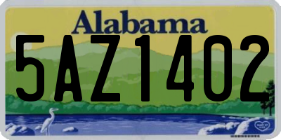 AL license plate 5AZ1402