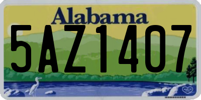 AL license plate 5AZ1407