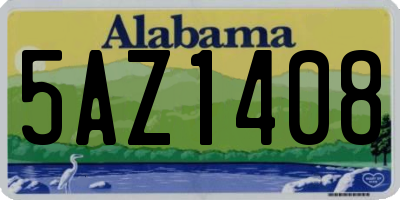 AL license plate 5AZ1408