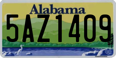 AL license plate 5AZ1409
