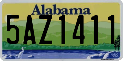 AL license plate 5AZ1411