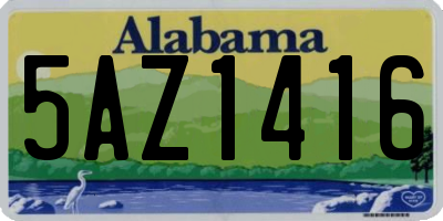 AL license plate 5AZ1416