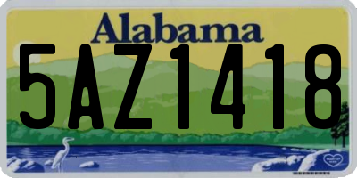 AL license plate 5AZ1418