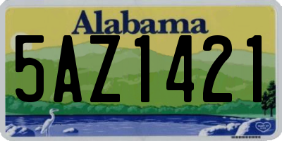 AL license plate 5AZ1421