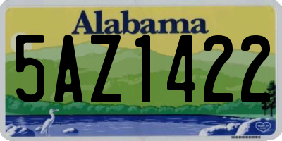 AL license plate 5AZ1422