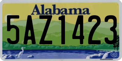 AL license plate 5AZ1423