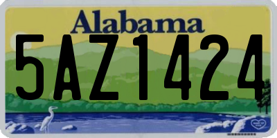 AL license plate 5AZ1424
