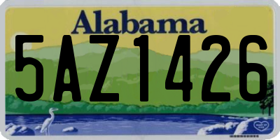 AL license plate 5AZ1426