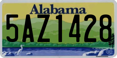 AL license plate 5AZ1428