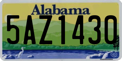AL license plate 5AZ1430