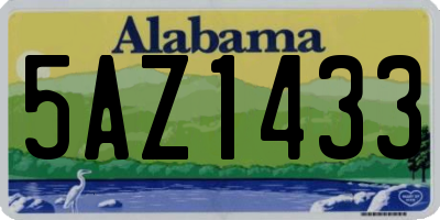 AL license plate 5AZ1433
